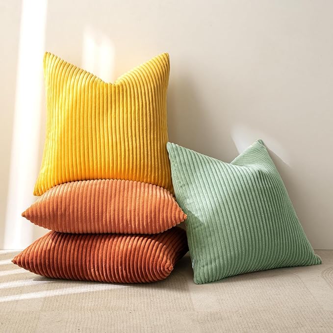MIULEE Decorative Throw Pillow Covers 24x24 Inch Set of 4, Vibrant Cushion - Image 6