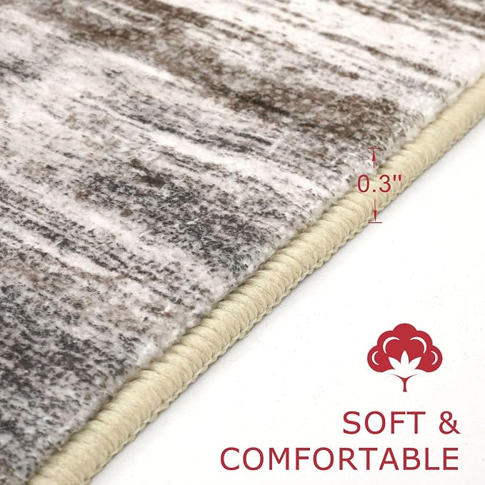 KOZYFLY Small Area Rug 2x3 Rug Entryway Rugs Modern Abstract, Washable Kitchen - Image 2