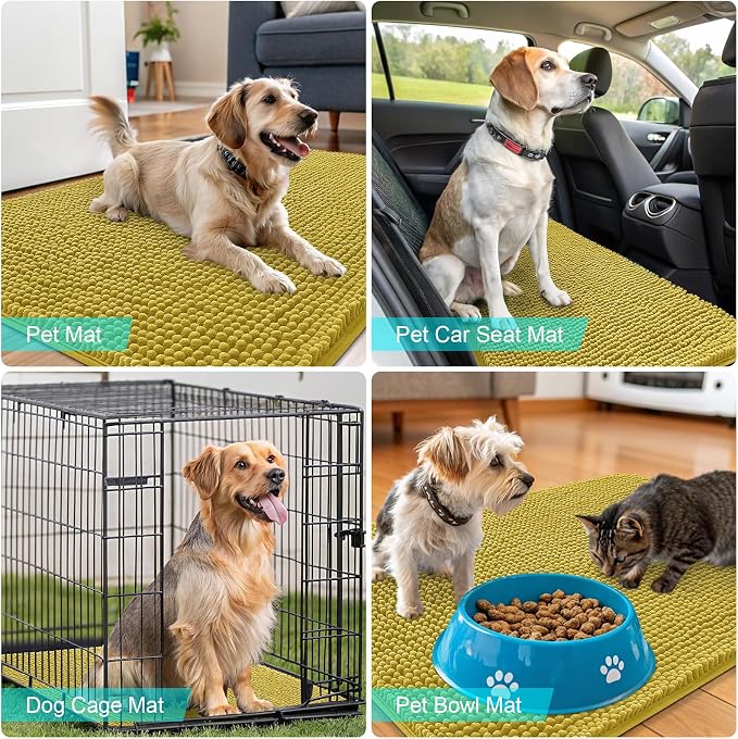 OLANLY Dog Door Mat for Muddy Paws 24x16, Absorbs Moisture and Dirt, Absorbent - Image 7
