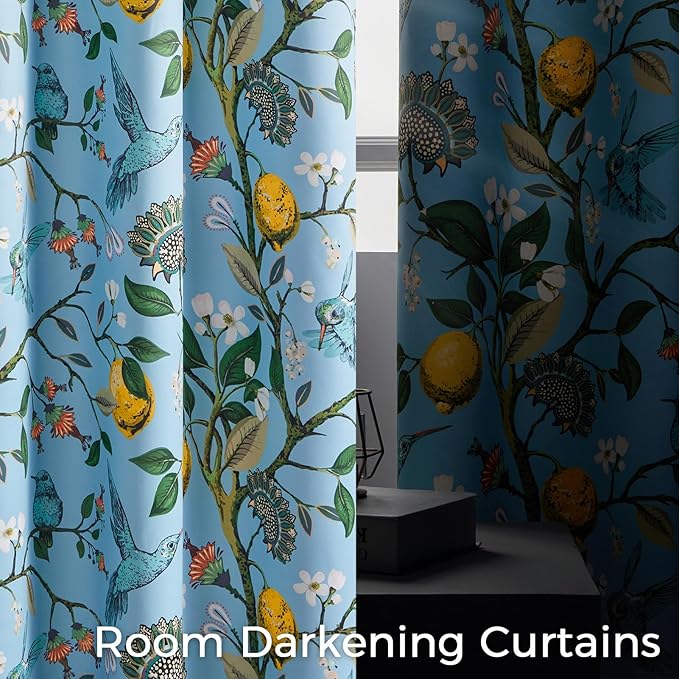 Topfinel 54 Inches Long Short Blue Blackout Curtains - Image 4