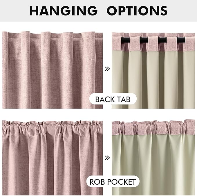MIULEE 100% Blackout Linen Curtains - Image 5