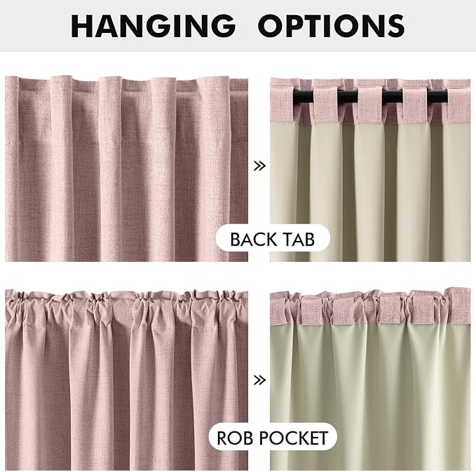 MIULEE 100% Blackout Linen Curtains - Image 5