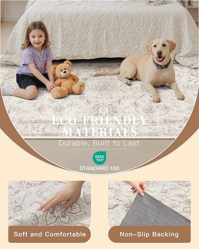 Madane Runner Rug 2x10 for Hallway, Kitchen Non-Slip Runner Rug - Image 5
