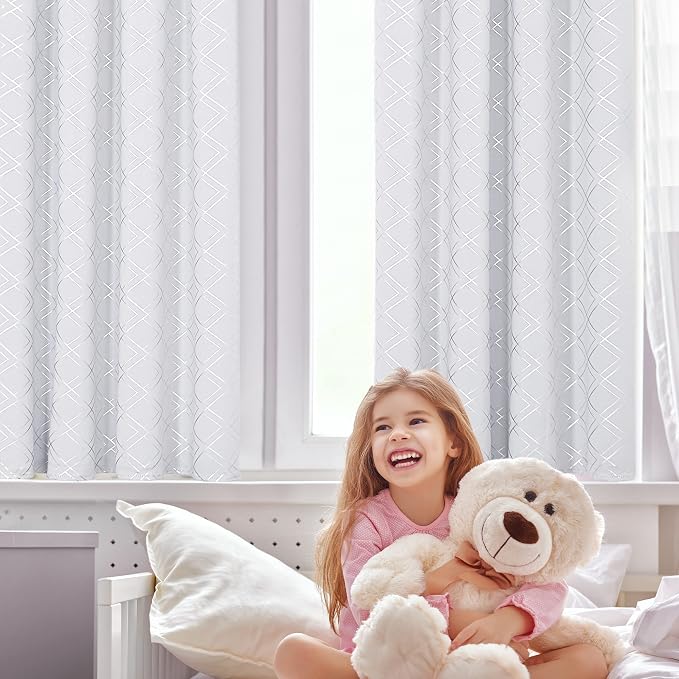 Deconovo White Room Darkening Curtains - Image 5