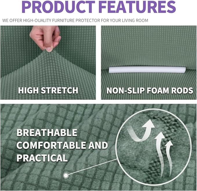 ZNSAYOTX Super Stretch Couch Cover Universal Sofa Covers - Image 4