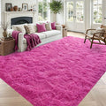 4'x5'3'' Hot Pink Fluffy Soft Area Rug Non-Slip by ModernHomeDecor