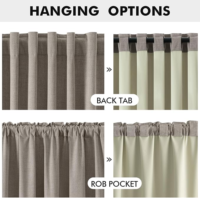 MIULEE 100% Blackout Linen Curtains - Image 5