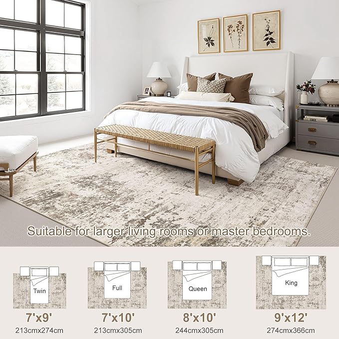 UERMEI 8x10 Area Rug Living Room Rugs - Image 2