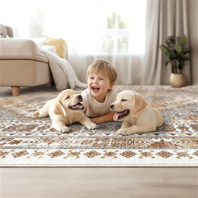 3x5 Washable Area Rug for Entryway, Kitchen Rugs Non Slip for Dining Room - Image 9