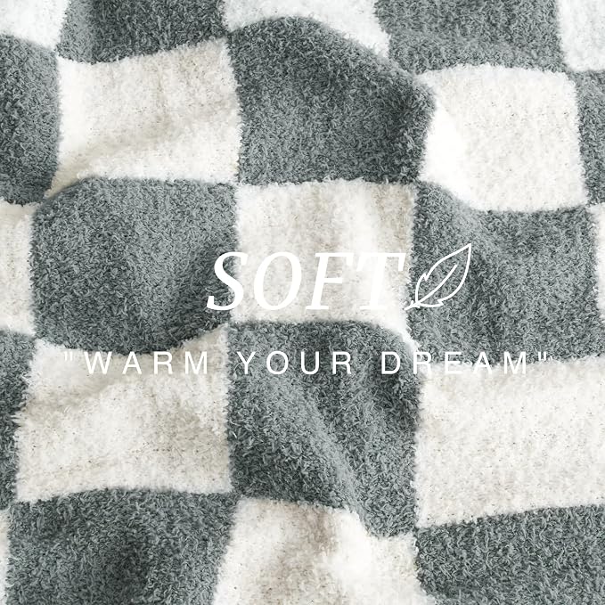 EXQ Home Checkered Throw Blanket, Knitted Blanket - Image 7