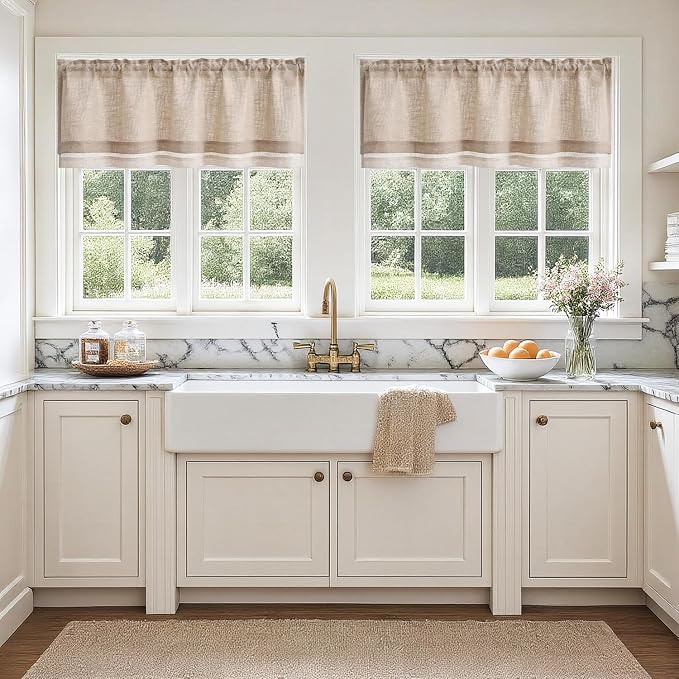jinchan Linen Farmhouse Valances - Image 3
