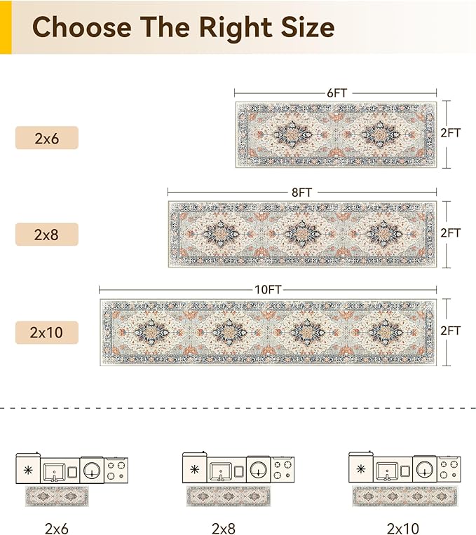 Area Rugs 2'x8' Runner Rug Non Slip Washable - Image 2