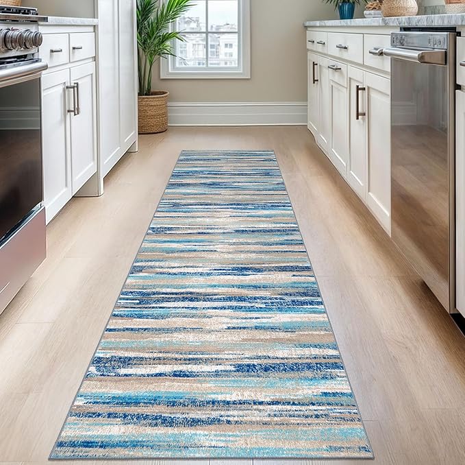 Lansny Modern Abstract Runner Rug 2.6x8 - Image 2