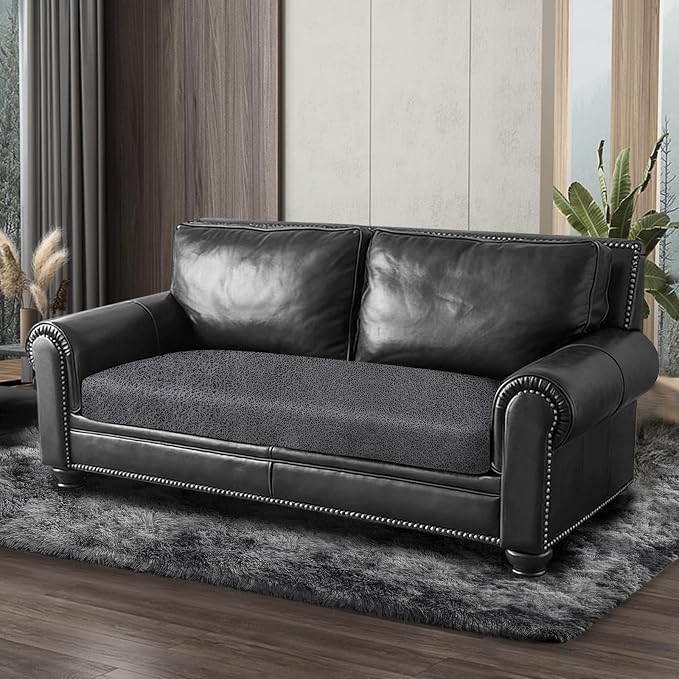 Leather Look Couch Cushion Covers Sofa Seat Slipcovers Sets Couches Furniture - Image 8