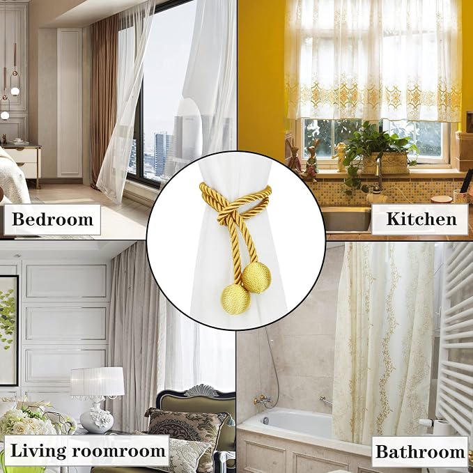 Curtain Tiebacks Outdoor Elegant Decorative Tie Backs Modern Rope Tiebacks - Image 6