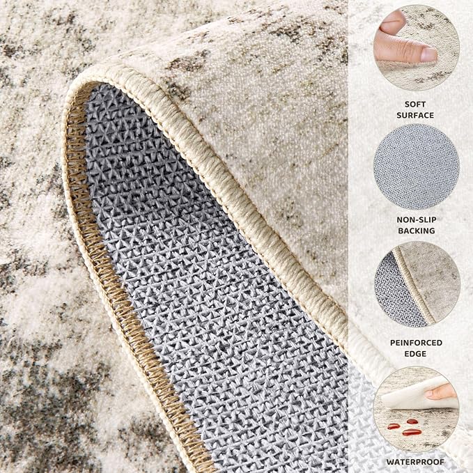 UERMEI 5ft Round Area Rug Living Room Rugs - Image 5