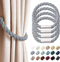 NICEEC 4 Pack Strong Magnetic Curtain Tiebacks Modern Simple Style Drape Tie by NICEEC