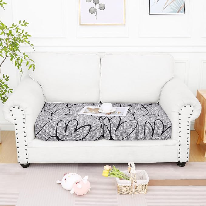 Smiry Printed Couch Cushion Covers, Stretch Soft Couch Covers - Image 5