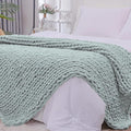 Bigacogo Chunky Knit Throw Blanket by Bigacogo