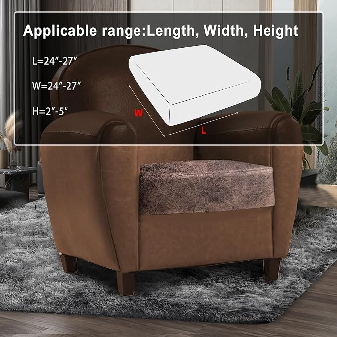 Leather Look Couch Cushion Covers Sofa Seat Slipcovers Sets Couches Furniture - Image 3