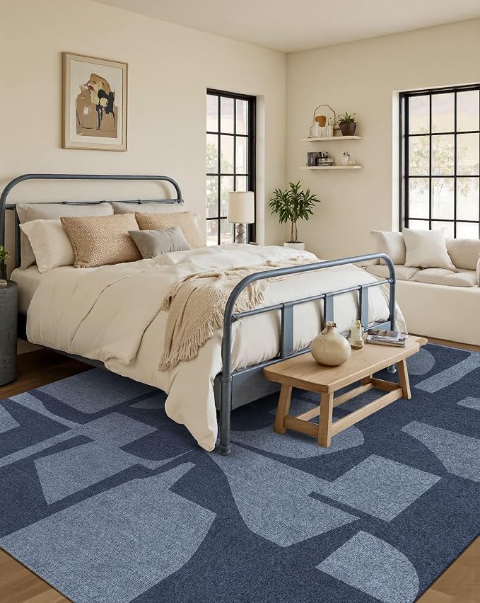 Latte&Fog 6x9 Area Rugs for Living Room Bedroom, Modern Abstract Washable Rug - Image 4