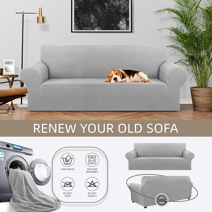 KEKUOU Stretch Sofa Cover Slipcover ，Couch Covers - Image 3