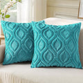 decorUhome Summer Throw Pillow Covers 22x22 Inch Set of 2, Soft Plush Faux Wool by decorUhome