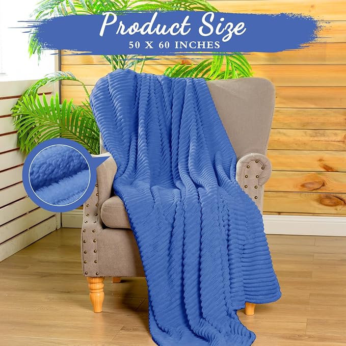 Buryeah 6 Pcs Flannel Throw Blanket Bulk 50 x 60 in Sleepover Blanket Outdoor - Image 2