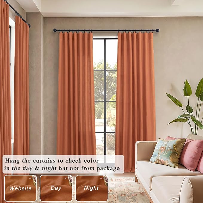 Burnt Orange Curtains 90 Inches Long - Image 6