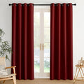 NICETOWN Room Darkening Draperies Curtains Panels, 2 Panels Burgundy Red W52 x by NICETOWN