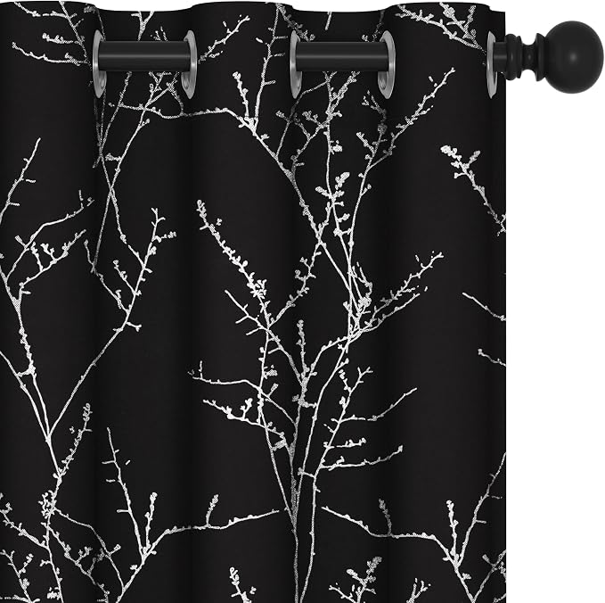 Deconovo Black Out Curtains for Kitchen, 42 x 45 Inch Length 2 Panels Set by Deconovo