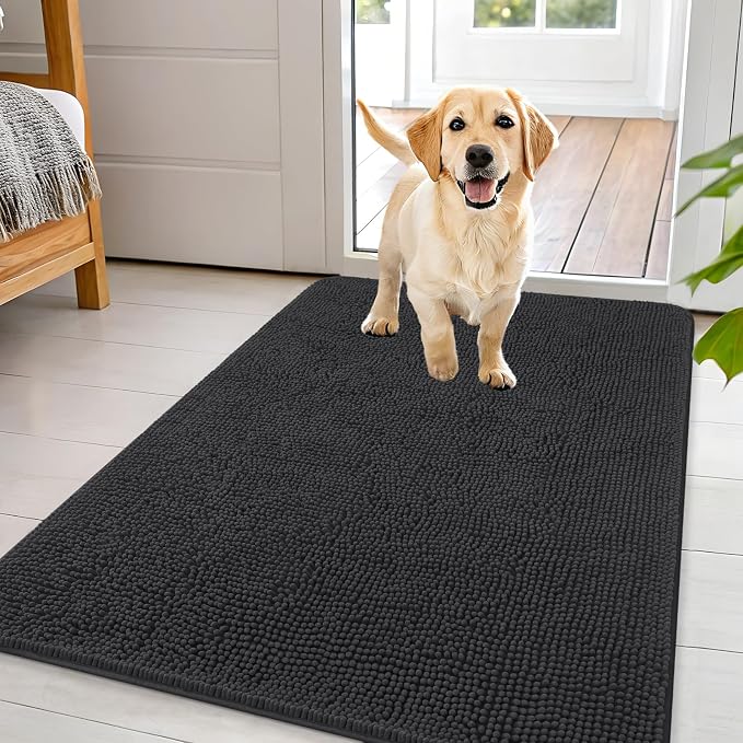OLANLY Dog Door Mat for Muddy Paws 44x32, Absorbs Moisture and Dirt, Absorbent by OLANLY