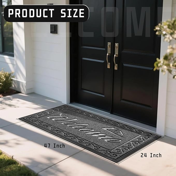 Yimobra Welcome Mat, Heavy Duty Sturdy Door Mats - Image 2