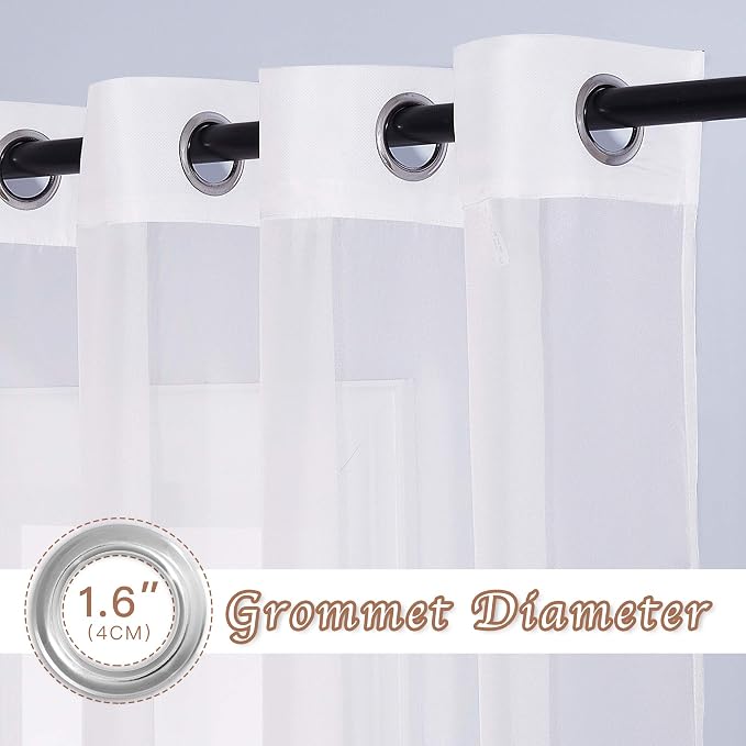 NICETOWN Sheer Curtains for Windows 84 inch Length - Image 2
