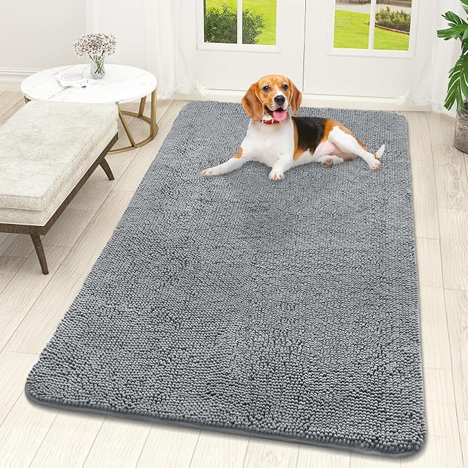 OLANLY Dog Door Mat for Muddy Paws 59x32, Absorbs Moisture and Dirt, Absorbent by OLANLY