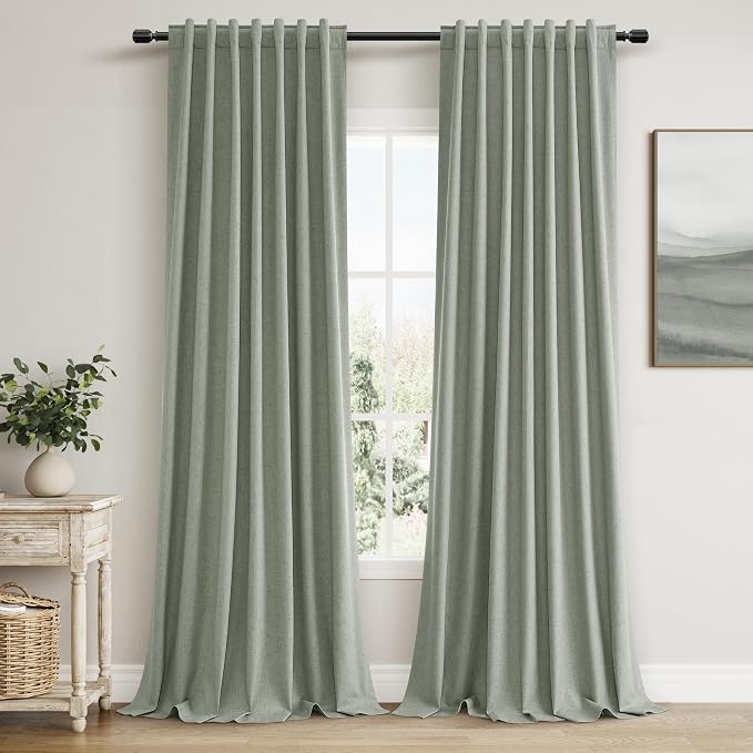 Guken 100% Blackout Curtains 100 Inch Length 2 Panels Set by Guken