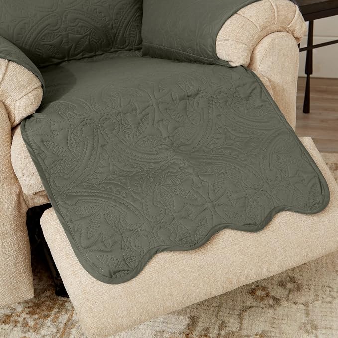 Great Bay Home Reversible Recliner Chair Cover - Image 6
