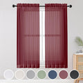 OWENIE Sheer Curtains, Sheer Curtains 63 inch Length 2 Panels Set, Rod Pocket by OWENIE