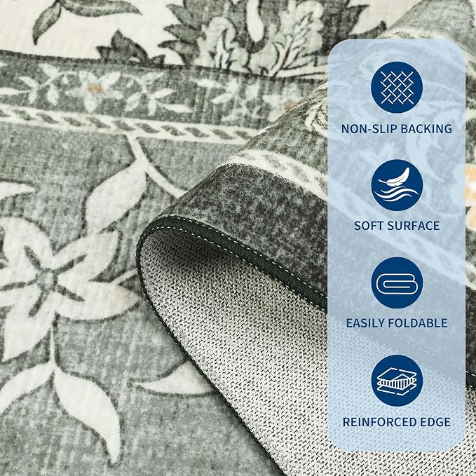 GarveeHome Provence Fog 2x3 Door Mat Indoor Rugs - Image 6