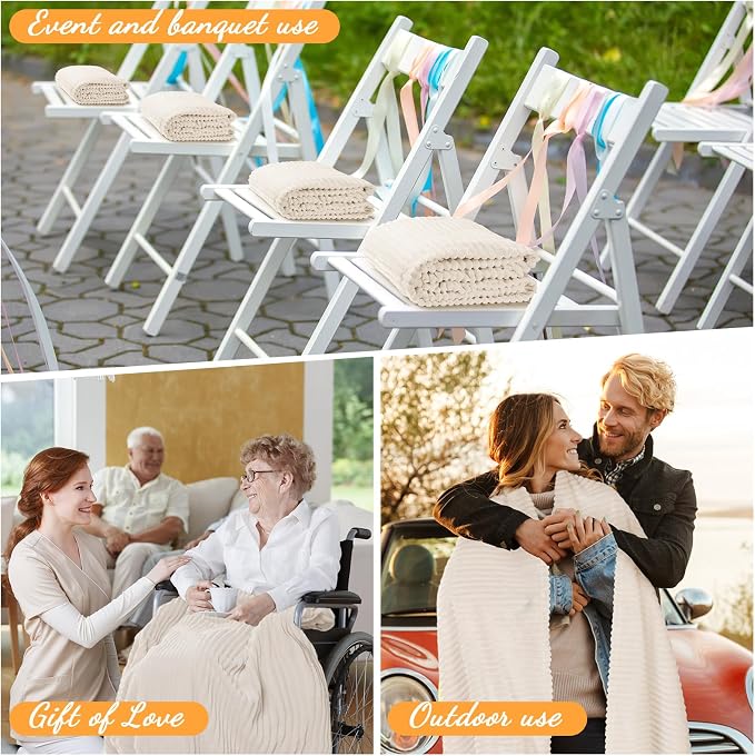 Buryeah 24 Pcs Flannel Throw Blanket Bulk 50 x 60 in Sleepover Blanket Outdoor - Image 4