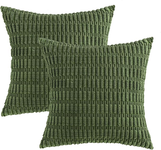 MIULEE Pack of 2 Spring Corduroy Decorative Throw Pillow Covers 20x20 Inch Soft - Image 6