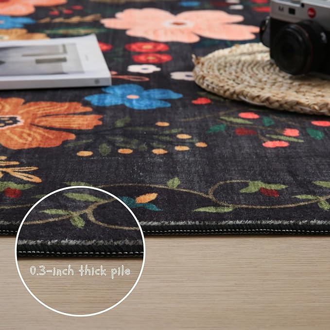 Rugcomf Area Rugs 8x10 Rug for Living Room Clearance Washable Boho Area Rug Non - Image 4