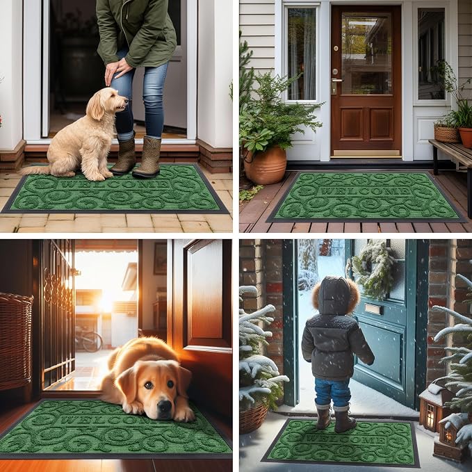 Smiry Welcome Door Mat Outside Entrance, Heavy Duty Trap Dirt and Moisture Easy - Image 6
