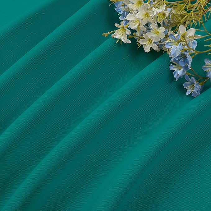 CUCRAF Turquoise Blackout Curtains Customize, Rod Pocket Room Darkening Curtain - Image 7