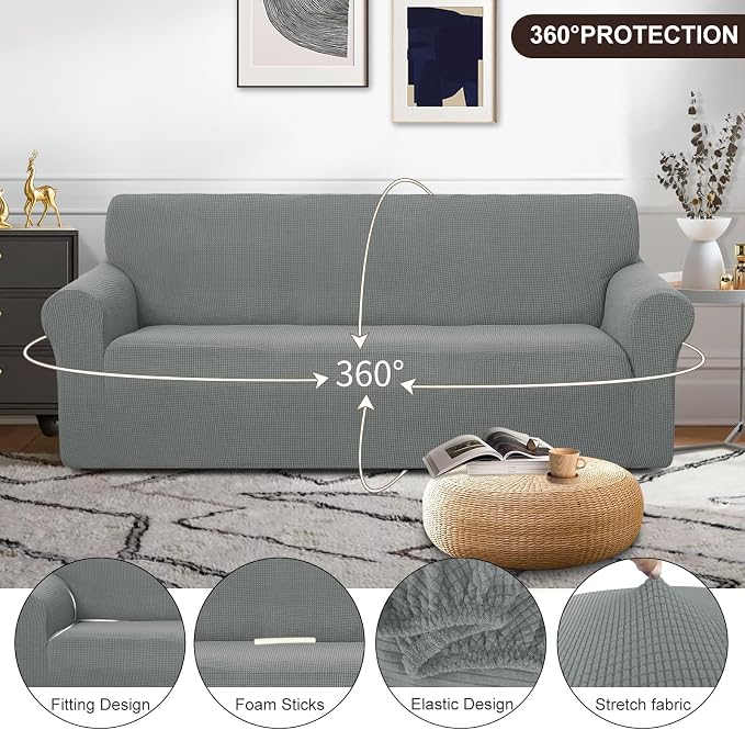 U-NICE HOME Stretch Couch Cover Sofa Cover Washable Sofa Slipcover Furniture - Image 3