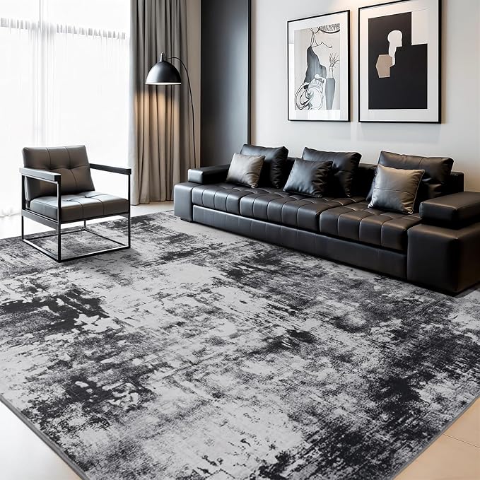 Rugflix 5x7 Area Rugs for Living Room, Washable Large Rug Stain-Resistant Low - Image 9