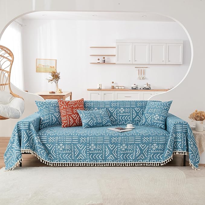 HANDONTIME Turquoise Couch Protector by HANDONTIME