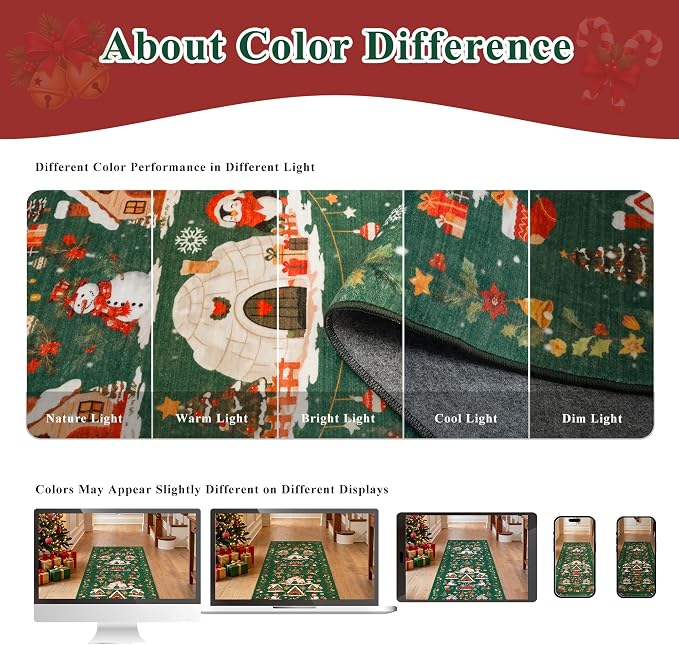 Washable Christmas Rug Runner 2x6 - Image 6