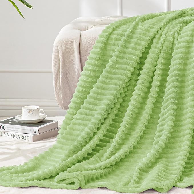 BEDELITE Sage Green Throw Blanket by BEDELITE