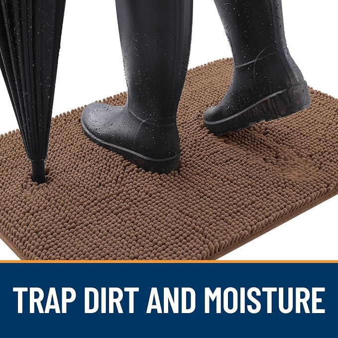 OLANLY Dog Door Mat for Muddy Paws 34x21, Absorbs Moisture and Dirt, Absorbent - Image 2